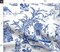 Indigo Blue White Floral Toile Roses Classical Custom Printed Fabric by Spoonflower Various Fabrics by the Yard or Fat Quarter